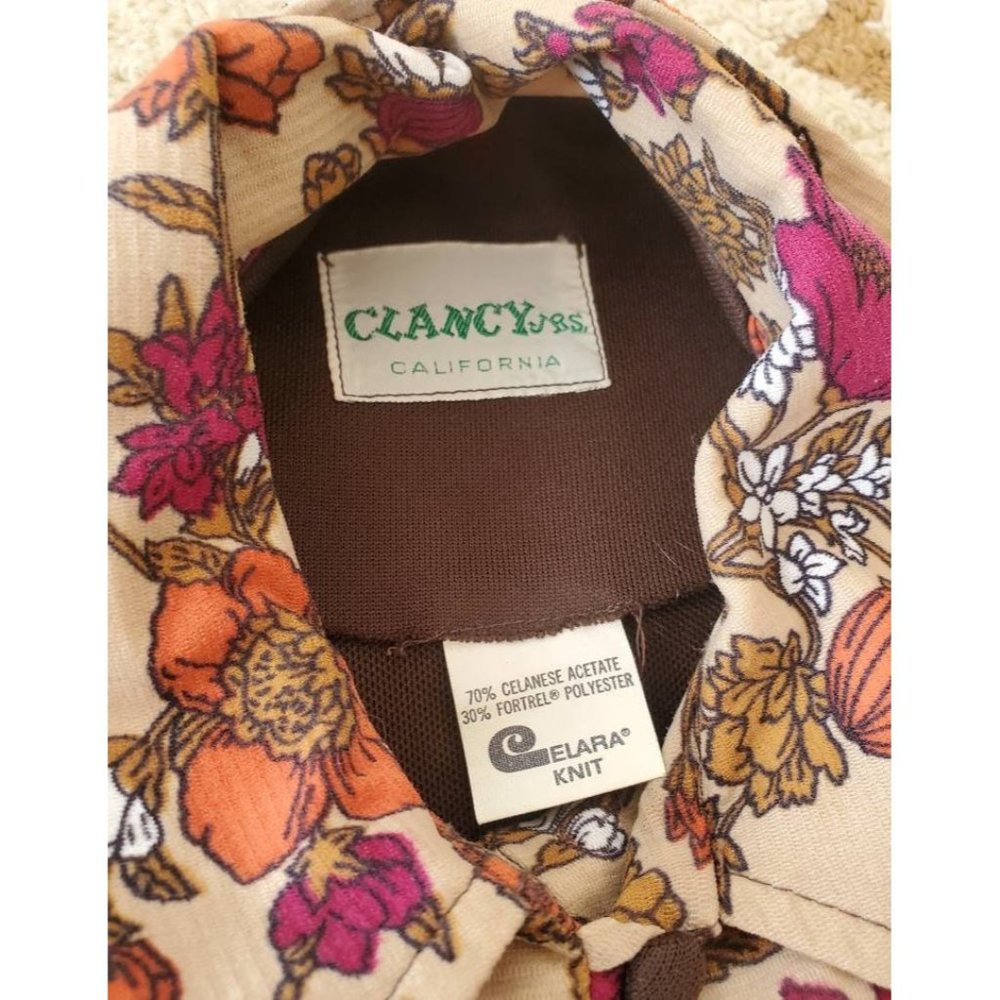 60s/70s Clancy Jrs California Babydoll Dress w/ Balloon Sleeves - Picture 6 of 6
